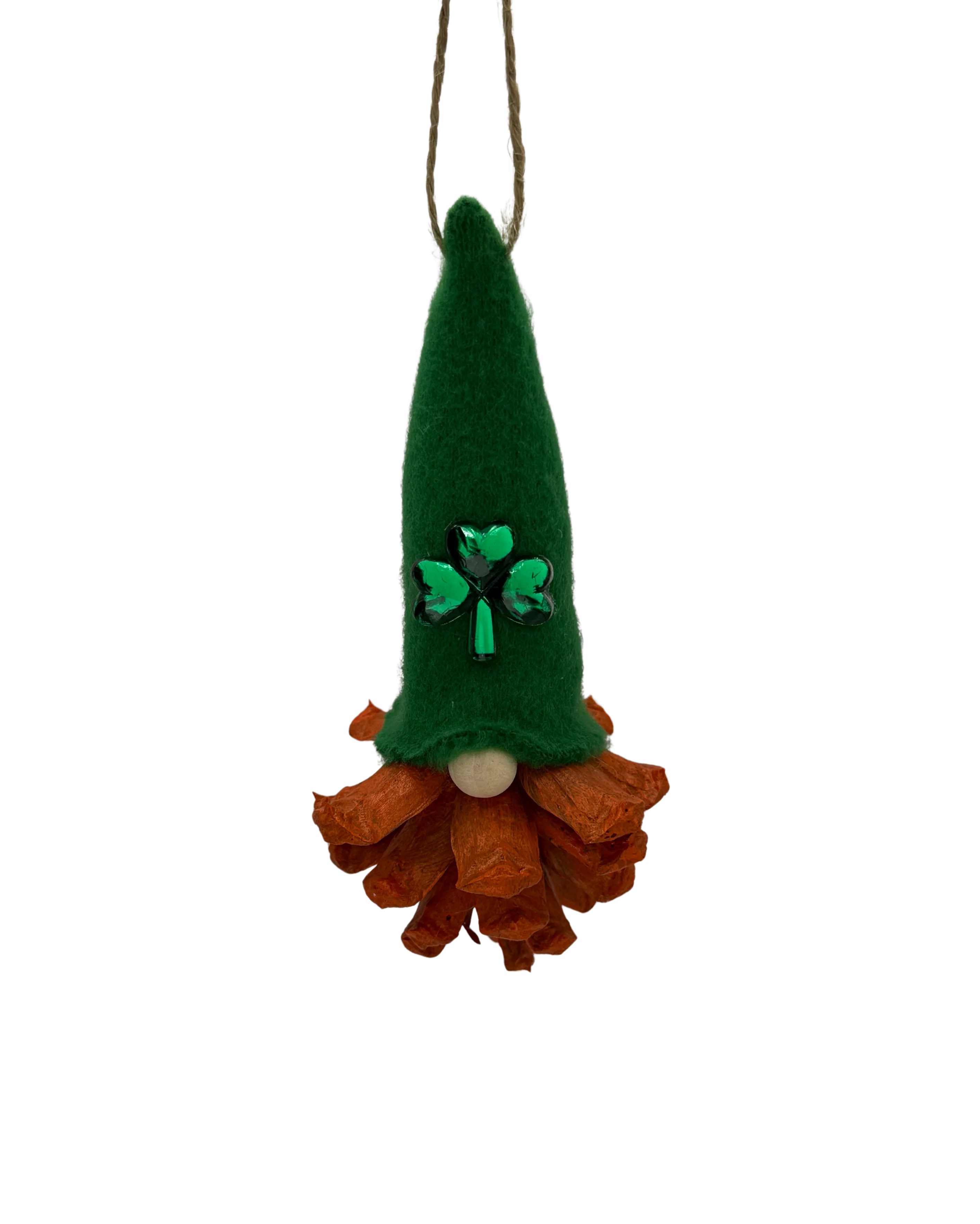 Handmade Montana Pinecone Gnome Ornament – St. Patrick’s Day