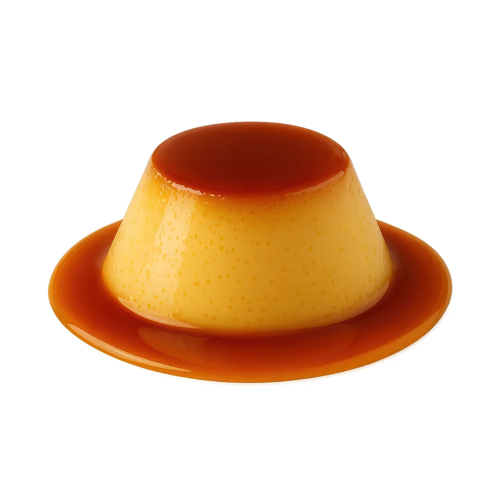 Classic flan dessert with caramel sauce