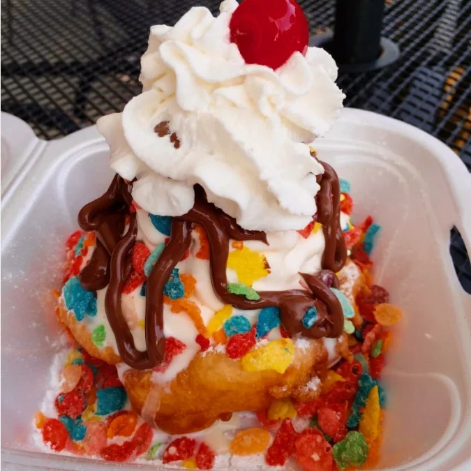 Mini Funnel Cake Sundae