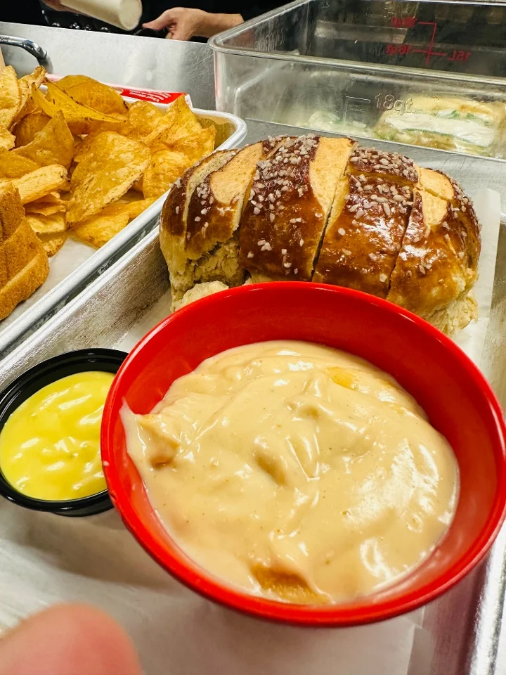 Pretzel Bread and Ale Cheese