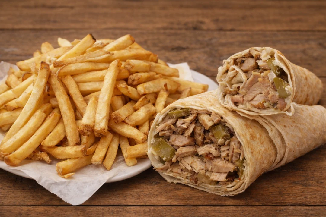 Chicken Shawarma Sandwich w/ Sm. Fries