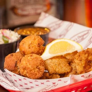 Southern Fried Catfish and hush puppies