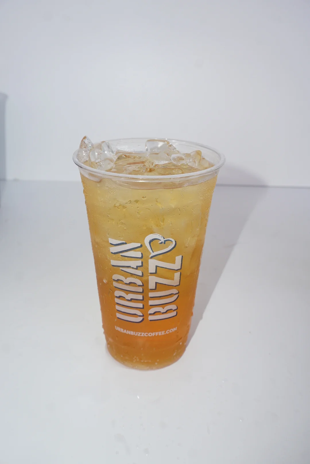 Iced coffee drinks from Urban Buzz with colorful straws