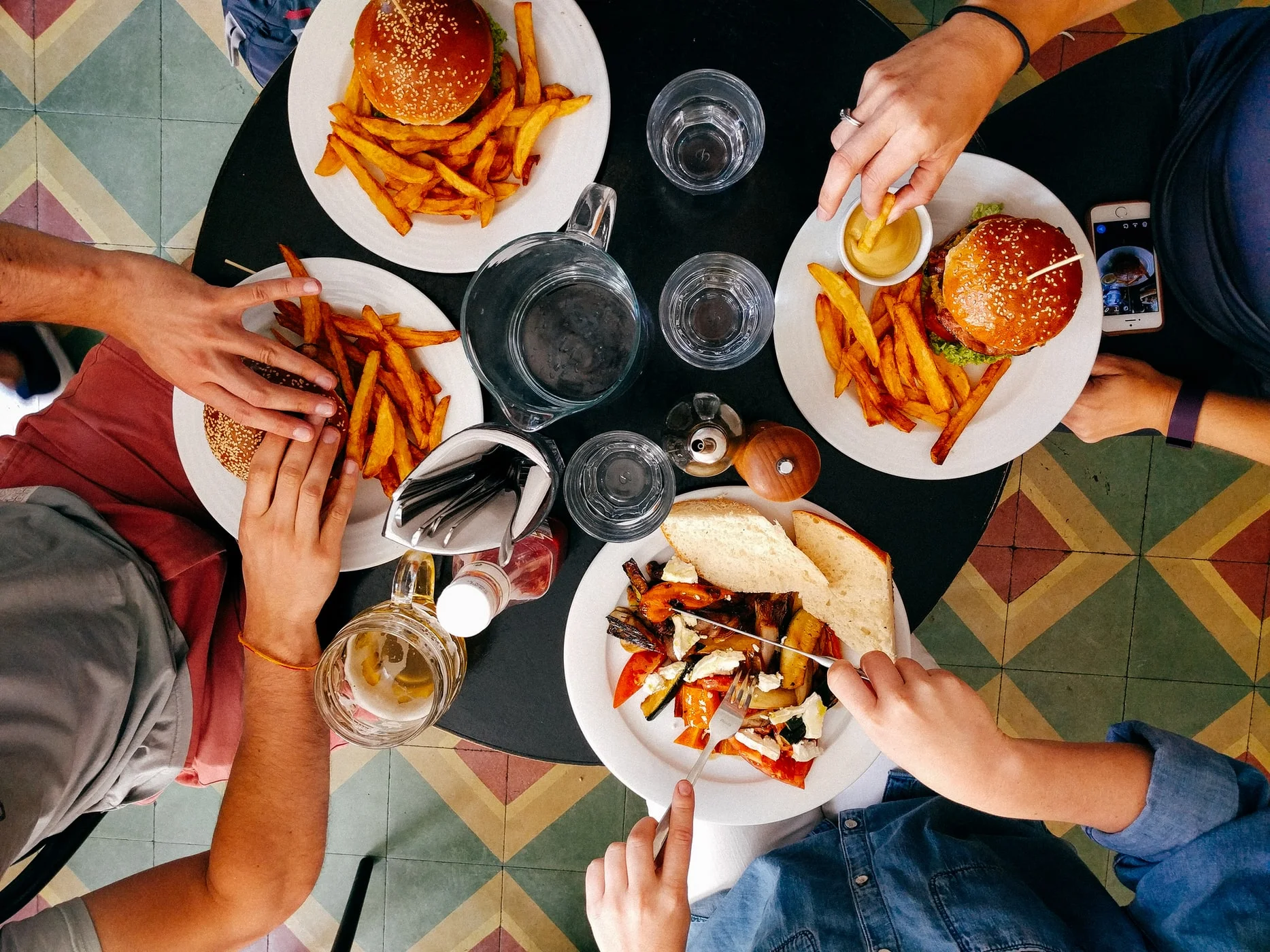 Delicious burgers and fries served in a casual dining setting