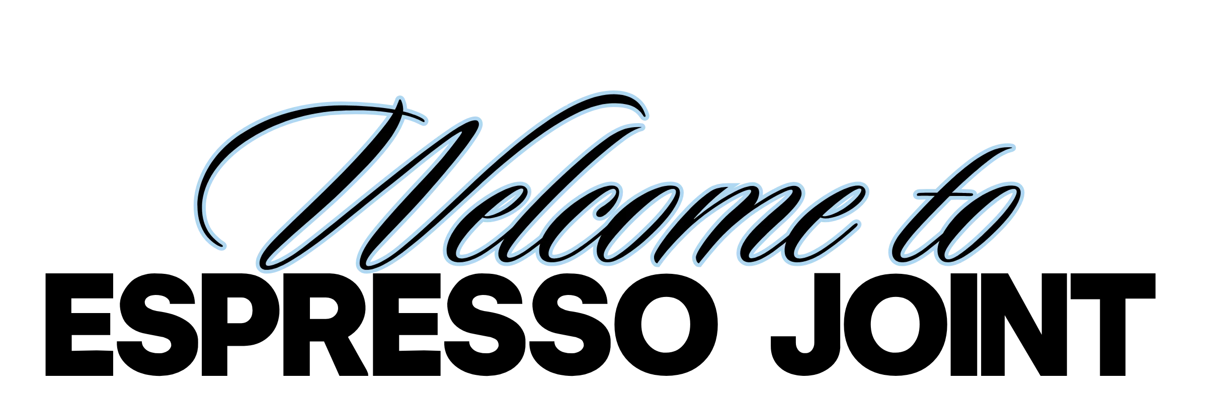 Stylish restaurant welcome sign in elegant script