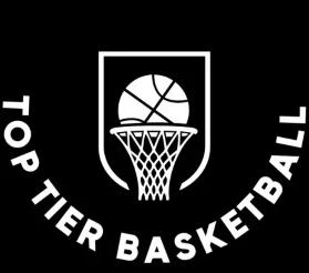 Logo for Top Tier Basketball featuring a hoop and ball design