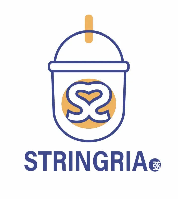 Logo of Stringria, a modern beverage brand