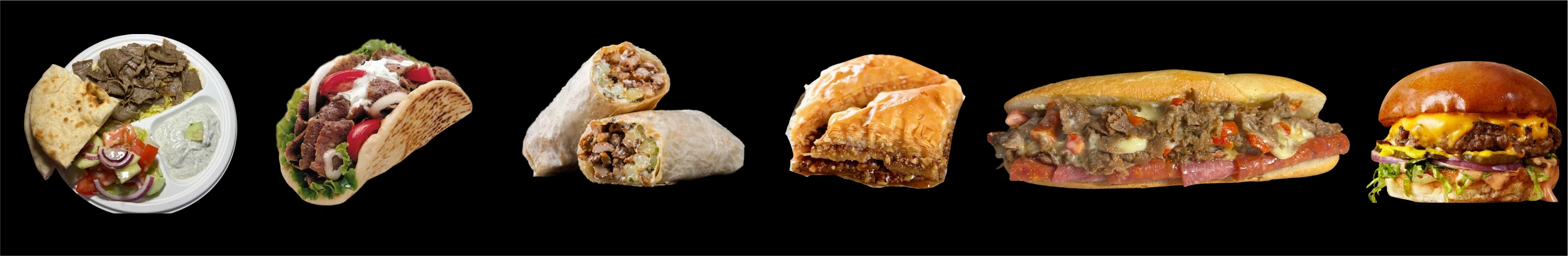 GREEK, SMASH BURGERS,  AND CHEESESTEAK 