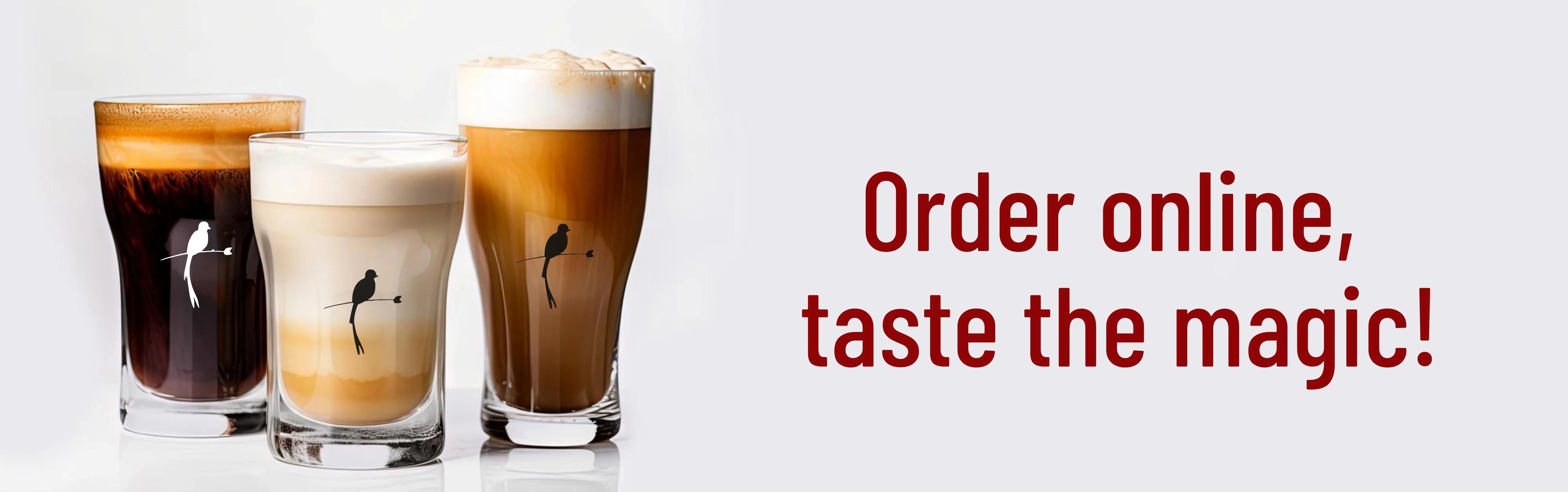 Three coffee drinks showcasing rich flavors and textures