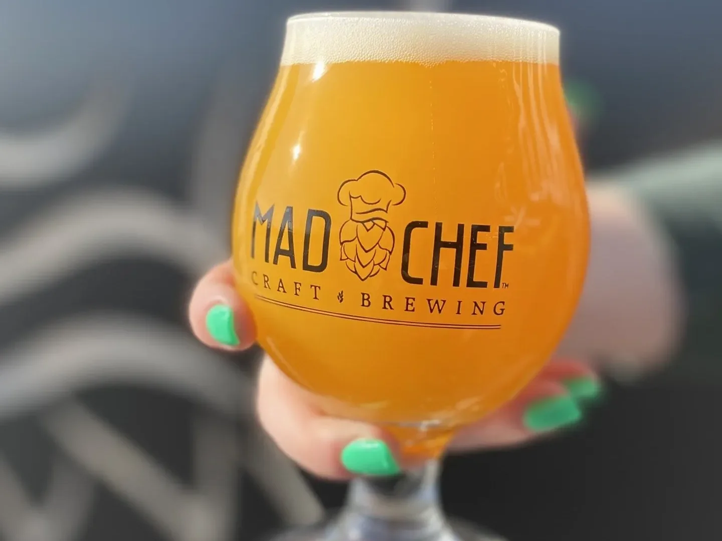 Craft beer in a glass from Mad Chef Brewing
