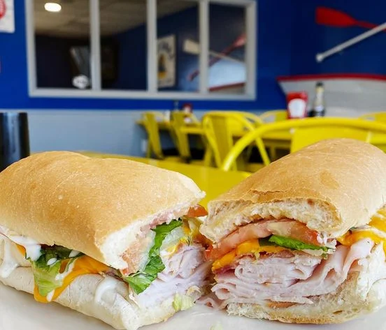 Classic deli sandwich with turkey and cheese