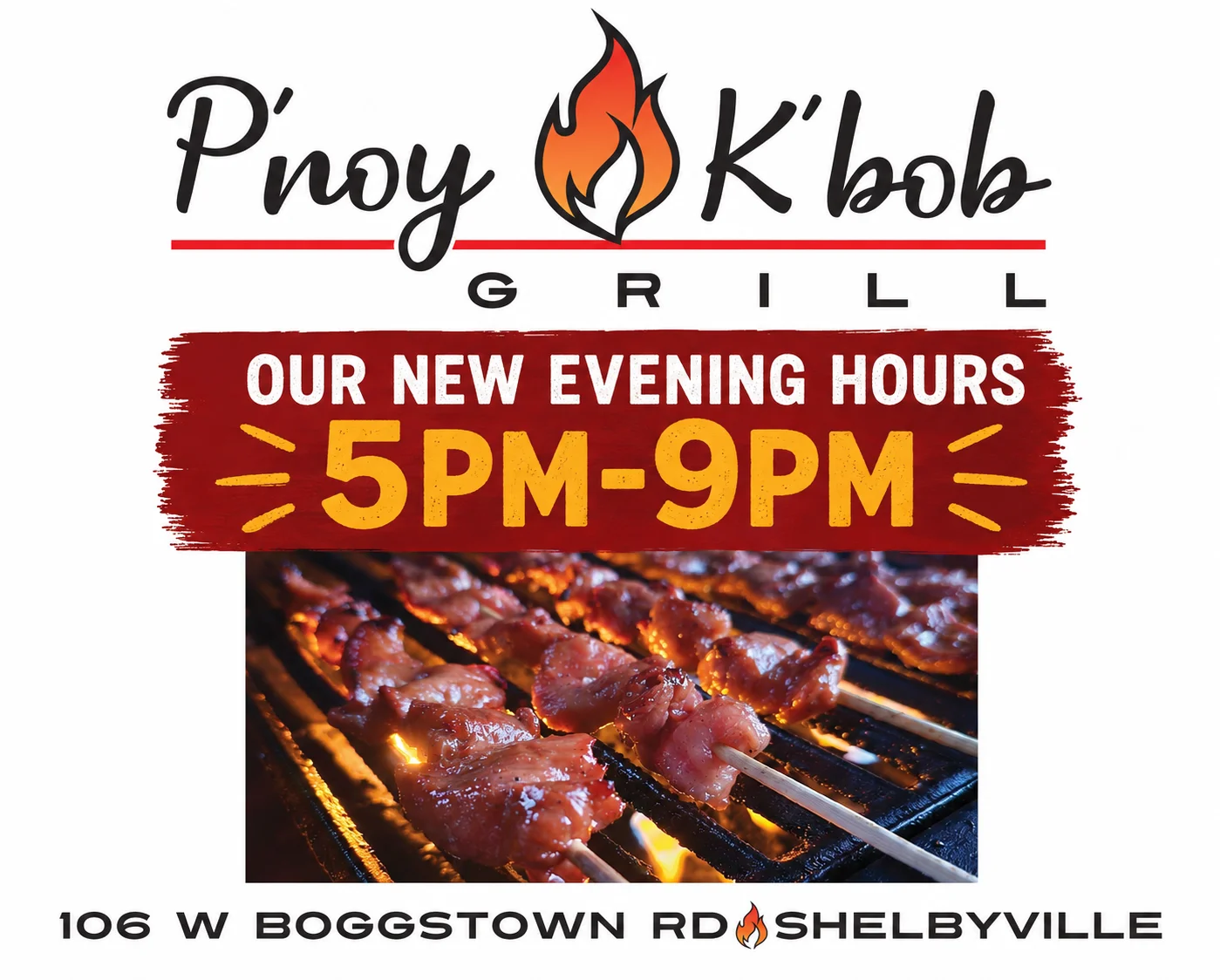 Grilled Filipino skewers over charcoal flames