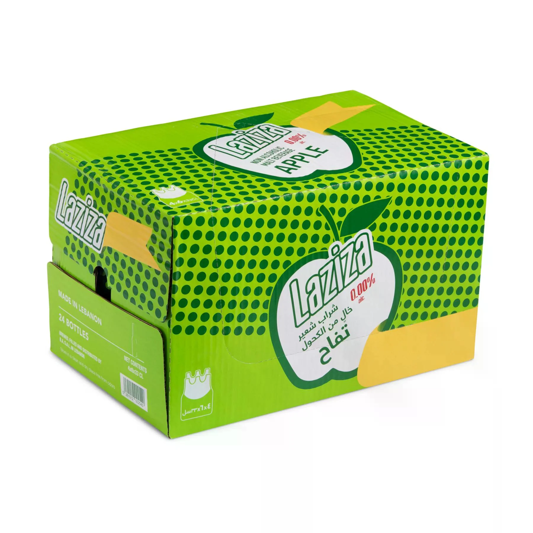 LAZIZA MALT DRINK APPLE – CASE (4×6×33 CL)