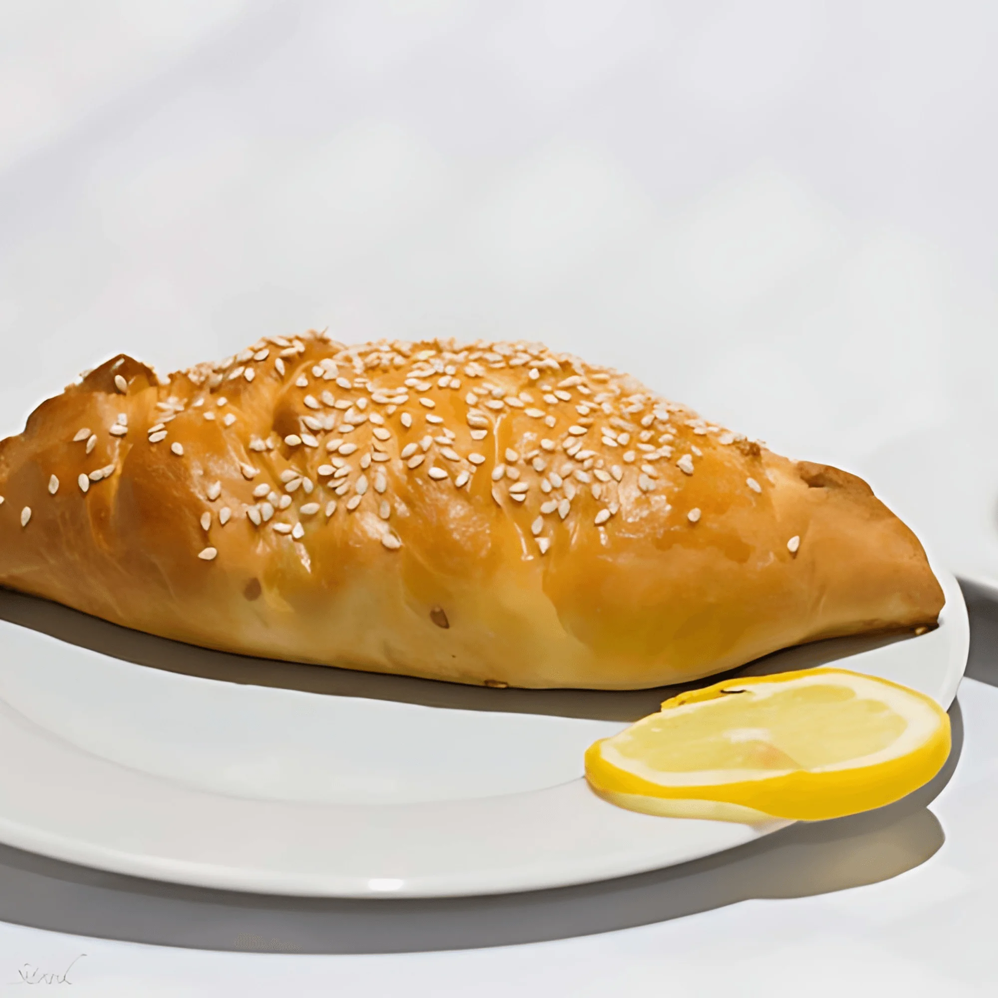 Savory Turkish borek with sesame seeds