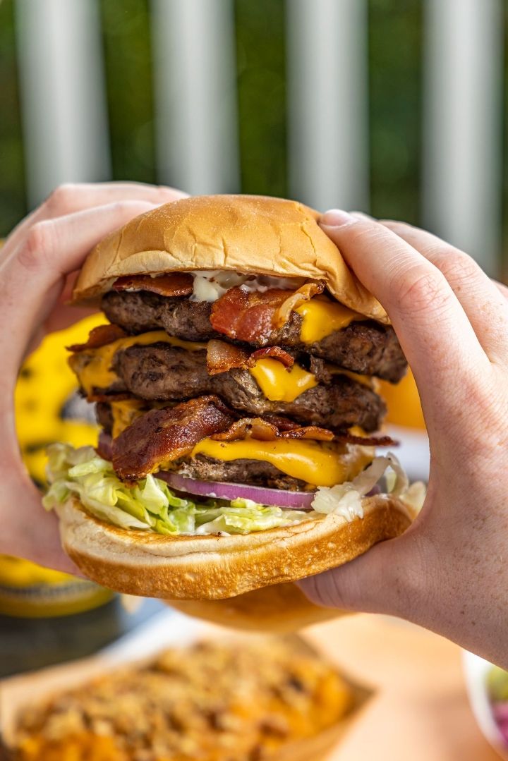 #16 Triple Bacon Cheeseburger