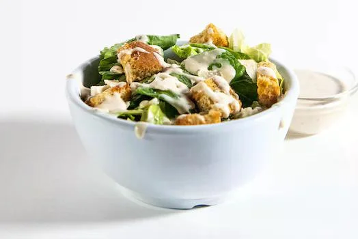 House Salad with Chicken and Cornbread