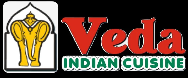 Veda Indian Cuisine logo featuring an elephant design