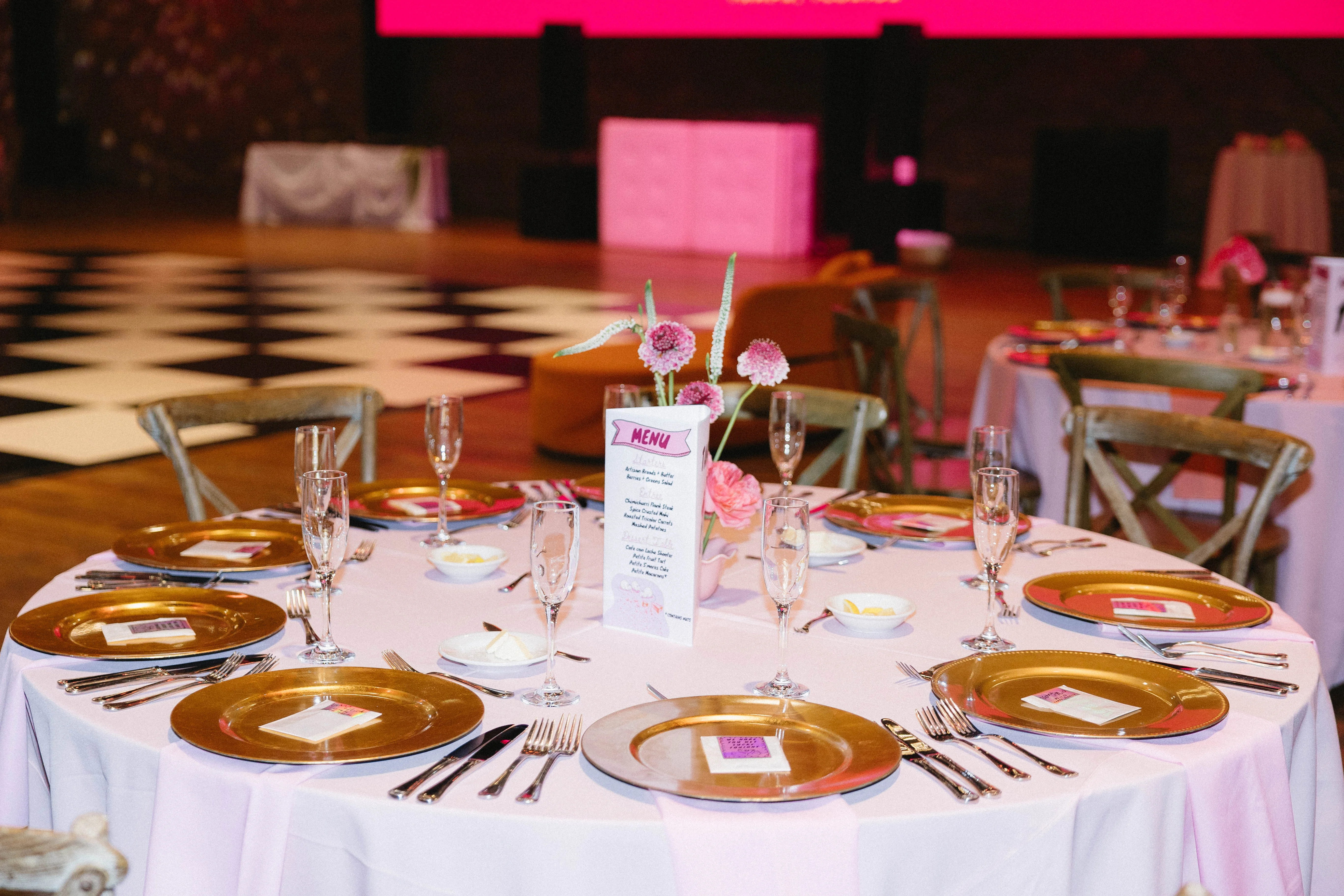 Elegant dining table setup for a special event