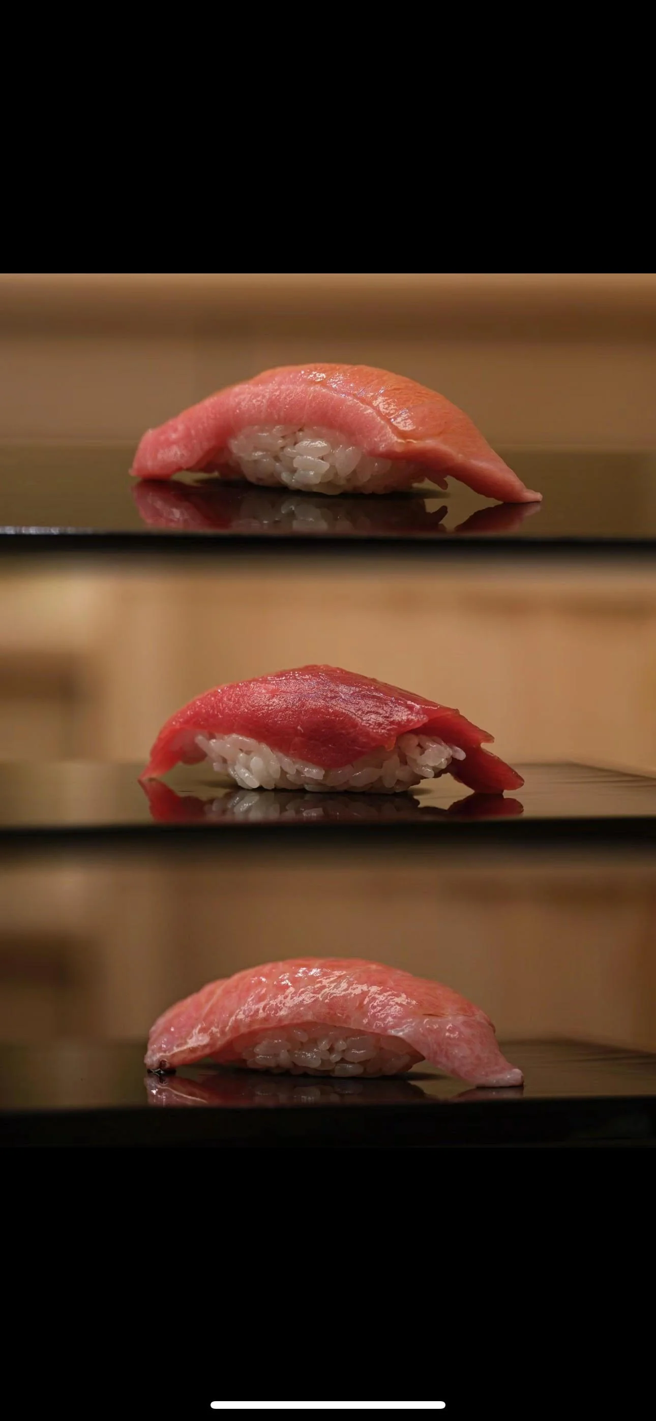 Assorted sushi nigiri featuring premium tuna cuts