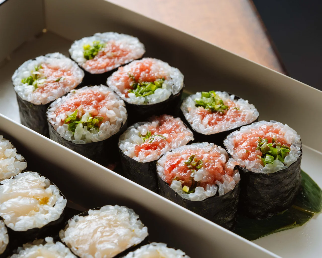 Downtown - Bronzino with Spicy Cod Roe Hand Roll