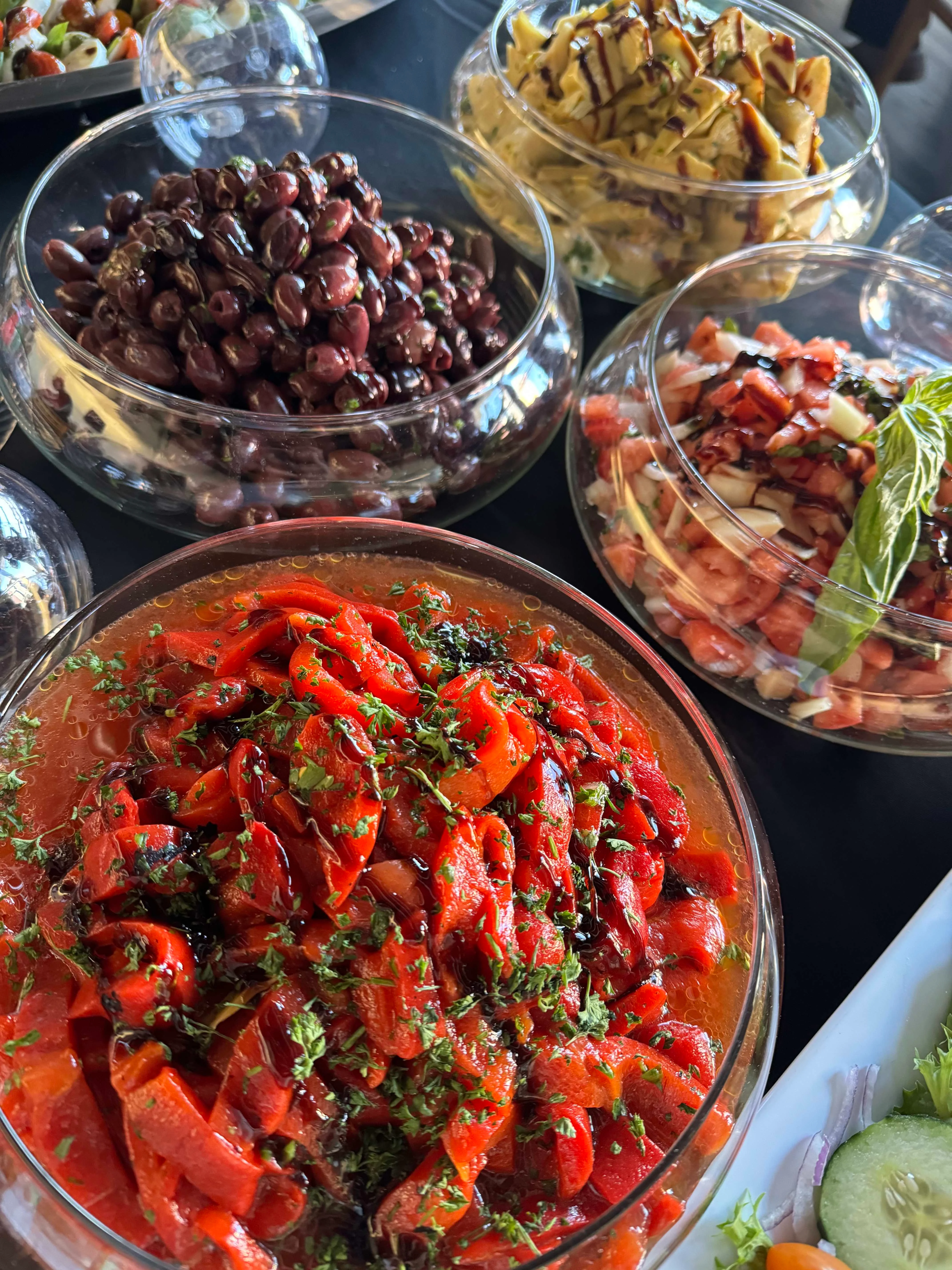 Katamala Olives, Brusheta & Roasted Peppers