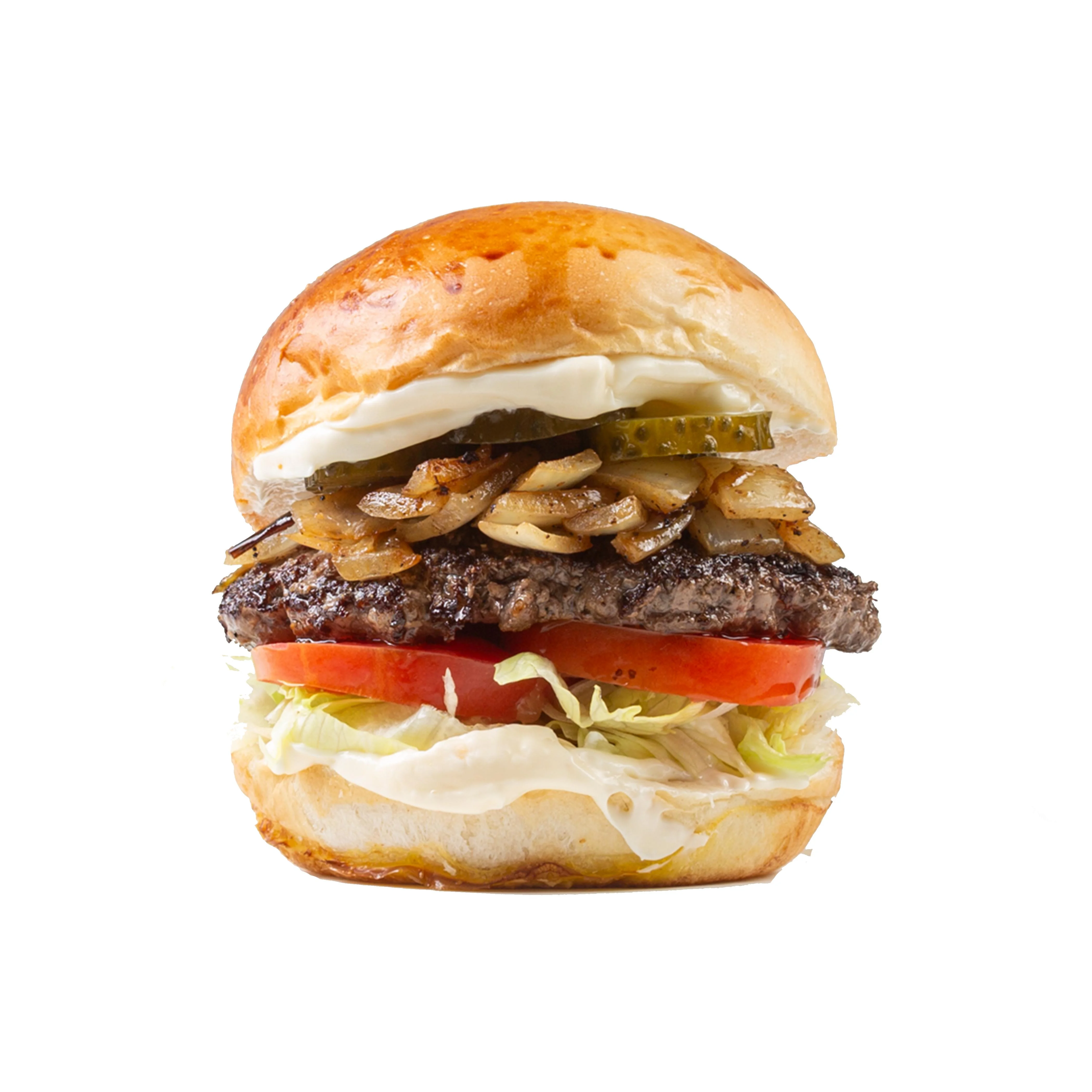 Burger with the WORKS