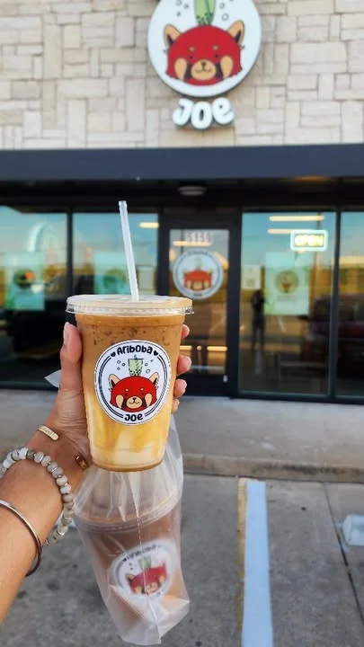 Iced coffee drink from a bubble tea shop