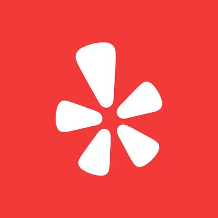 Yelp logo on a vibrant red background