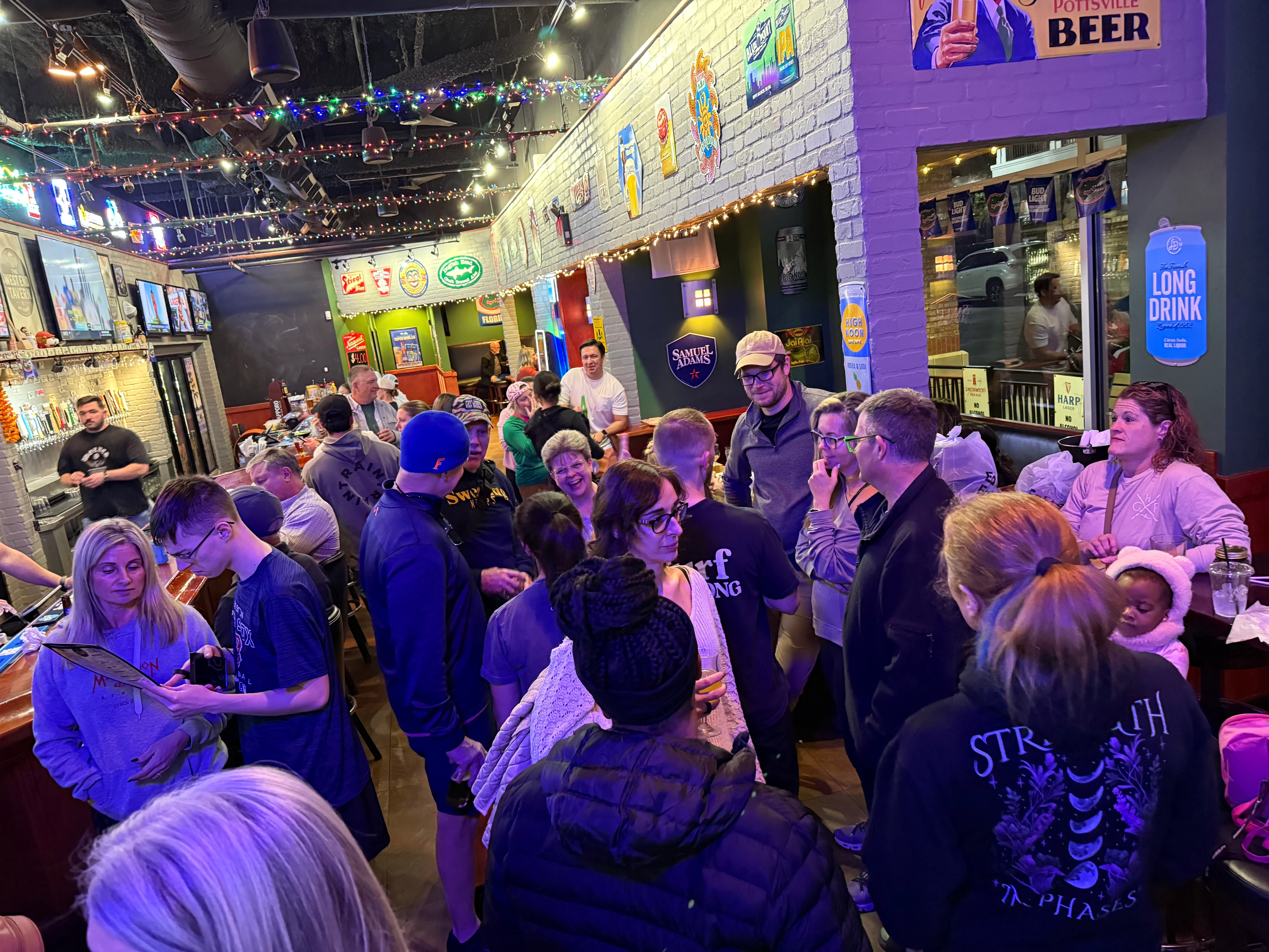 People enjoying themselves at a bar