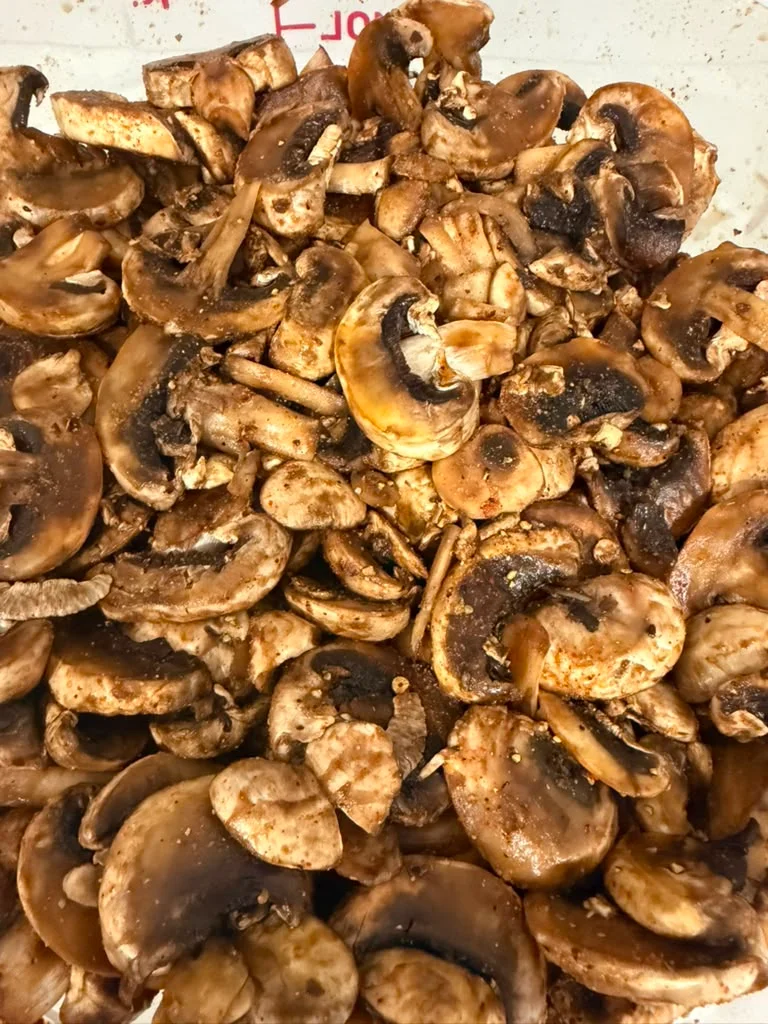 Sautéed mushrooms prepared for a savory dish