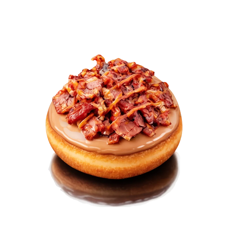 Maple Bacon brioche donut with maple glaze and crispy bacon