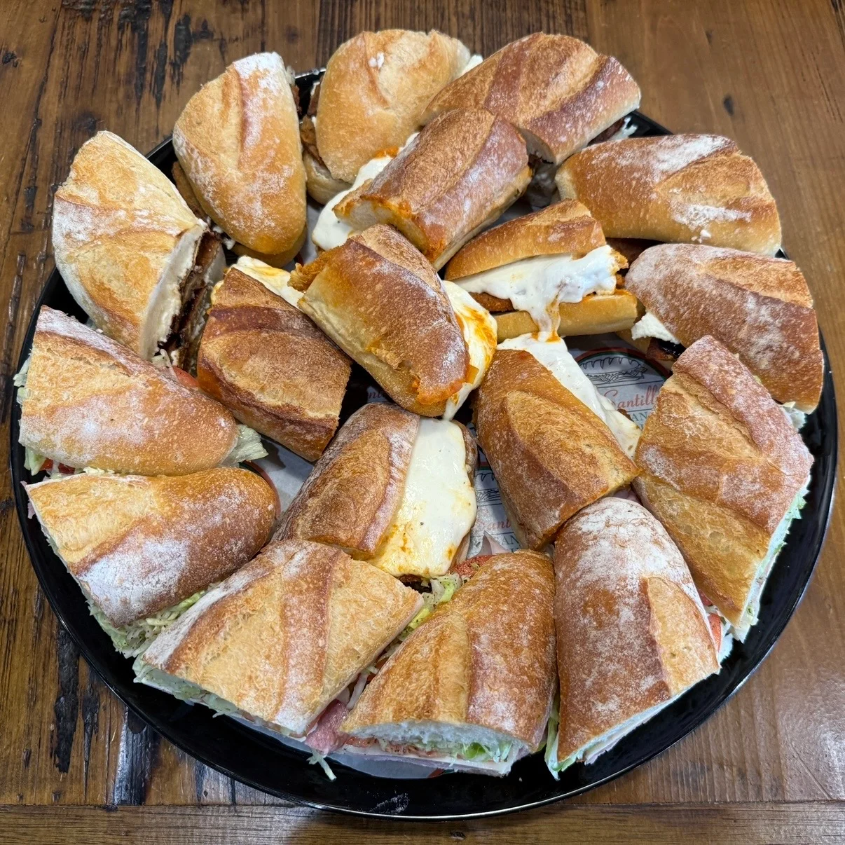 Sandwiches on tray