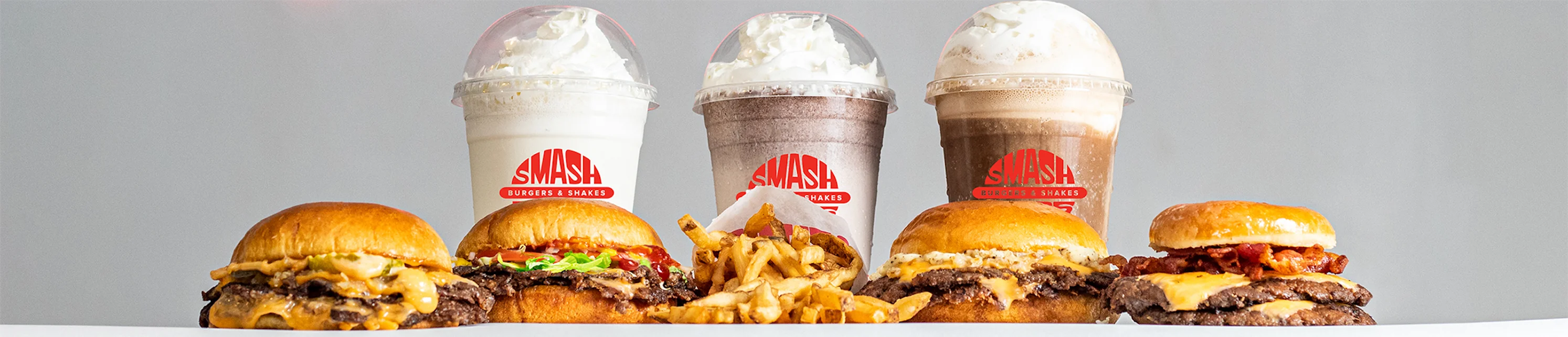 Delicious American cheeseburgers and milkshakes