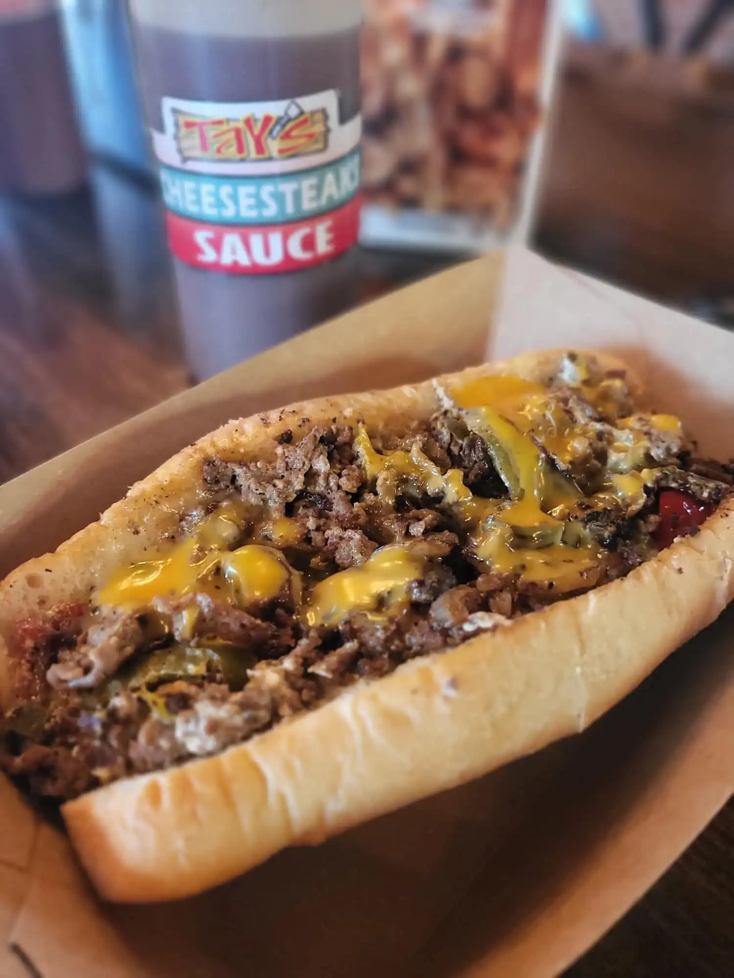 Grass-fed cheesesteak