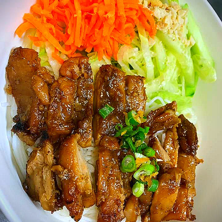 A plate of Vietnamese cuisine