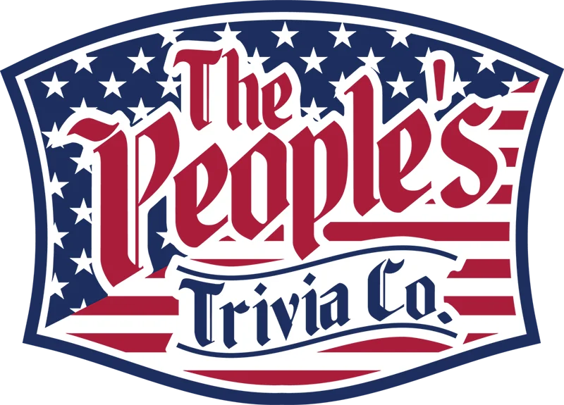 Logo of The People's Trivia Co. with American flag design