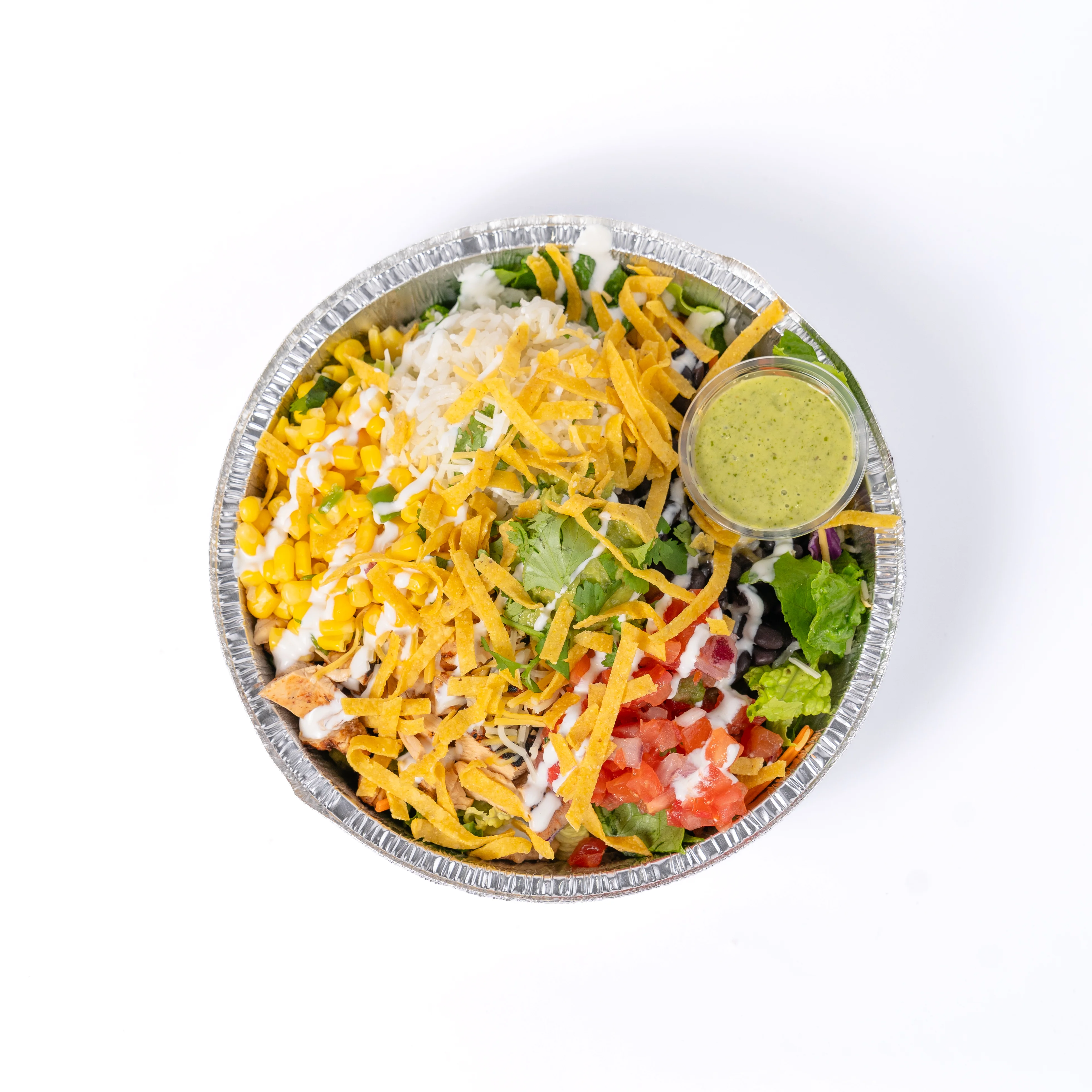 Bowl with pork, rice and pico
