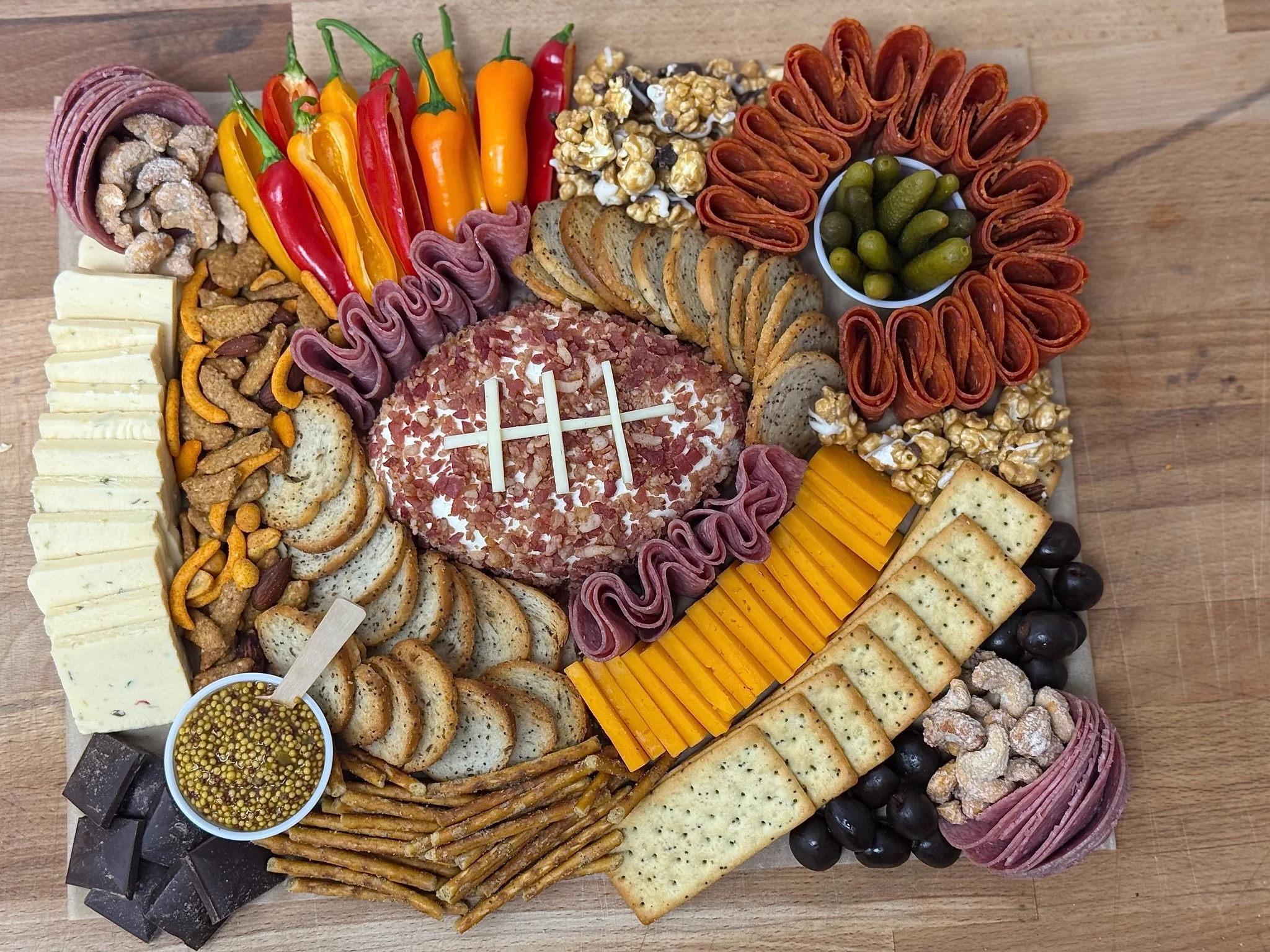 Artisan charcuterie board with assorted meats and cheeses