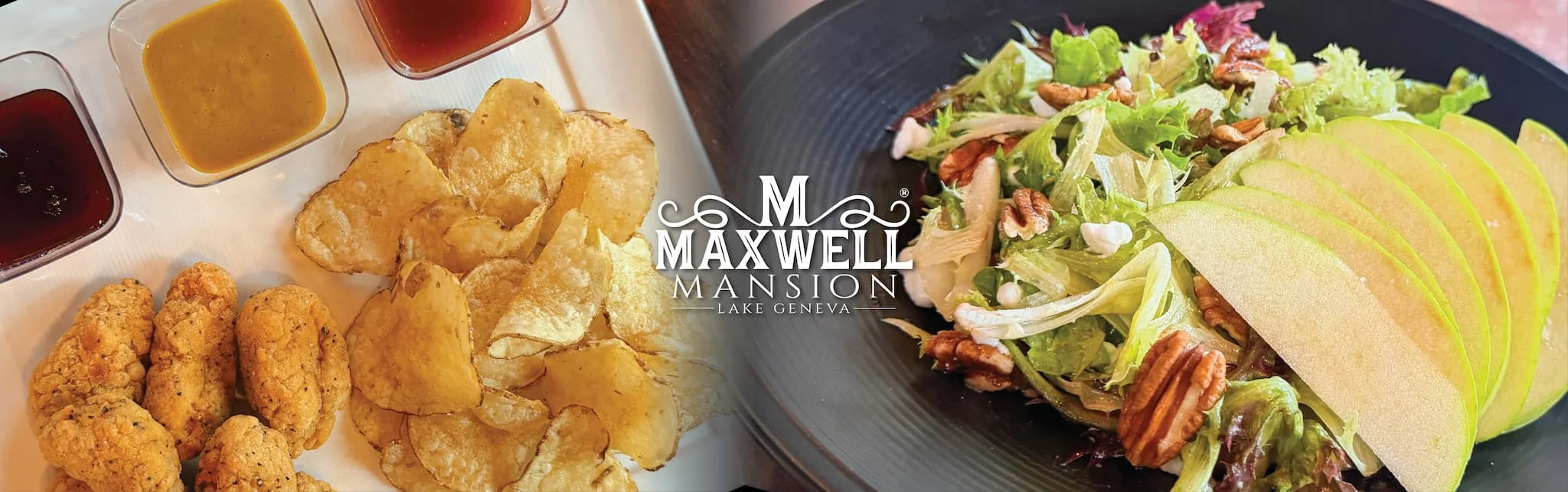Fresh, shareable bites and craft cocktails from Maxwell Mansion, available for online ordering.