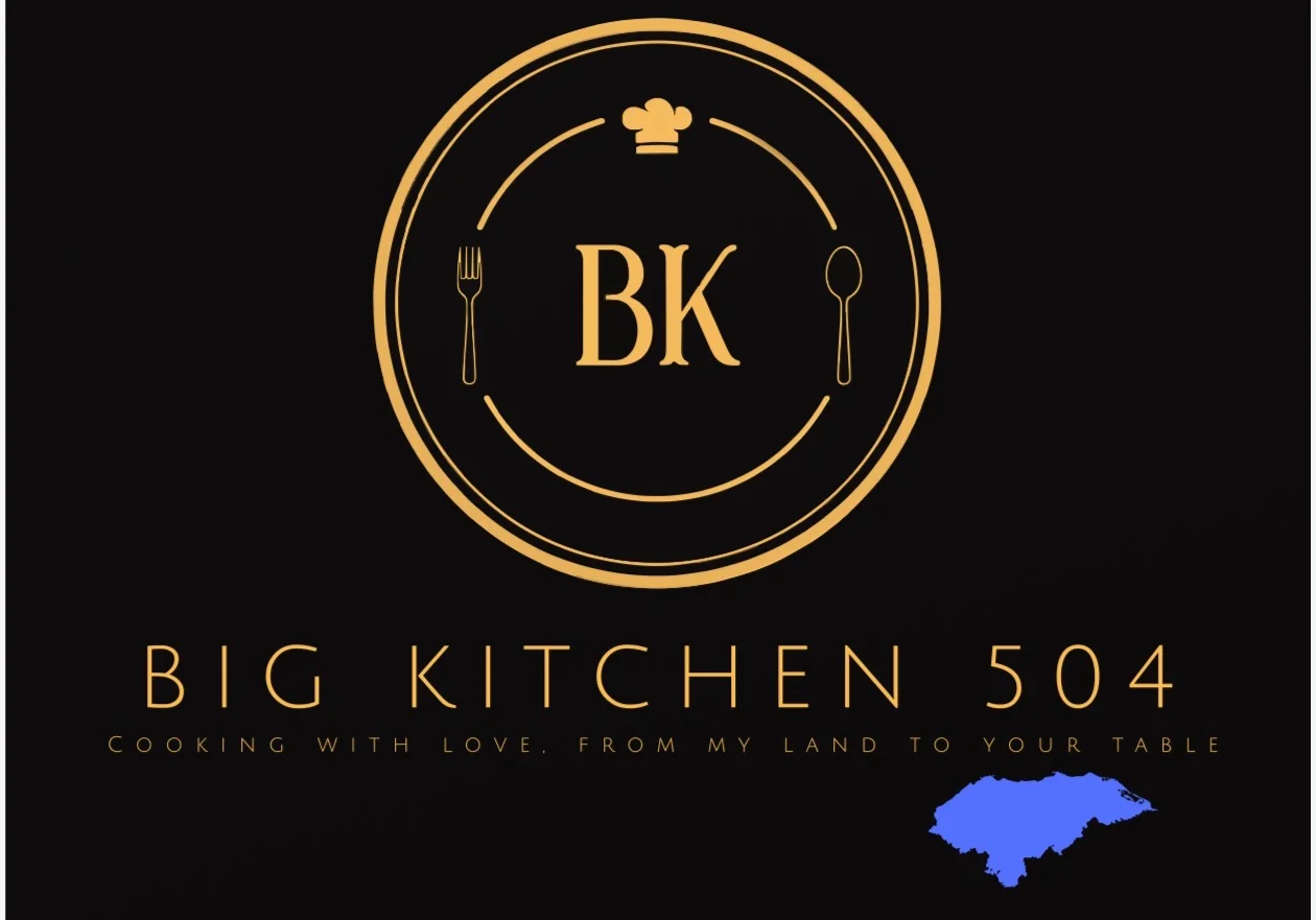 Big Kitchen 504 restaurant logo with chef hat and cutlery