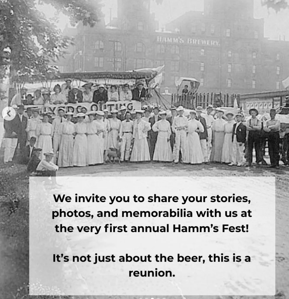 Historical gathering at Hamm's Brewery for the first annual Hamm's Fest