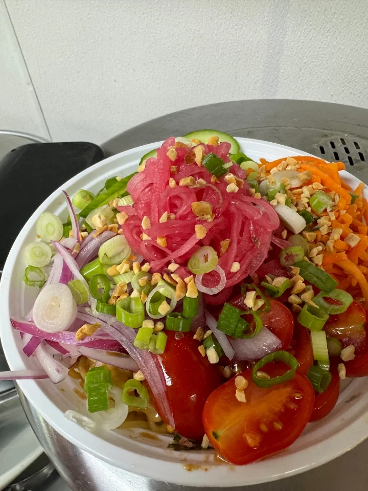 Peanut noodle salad