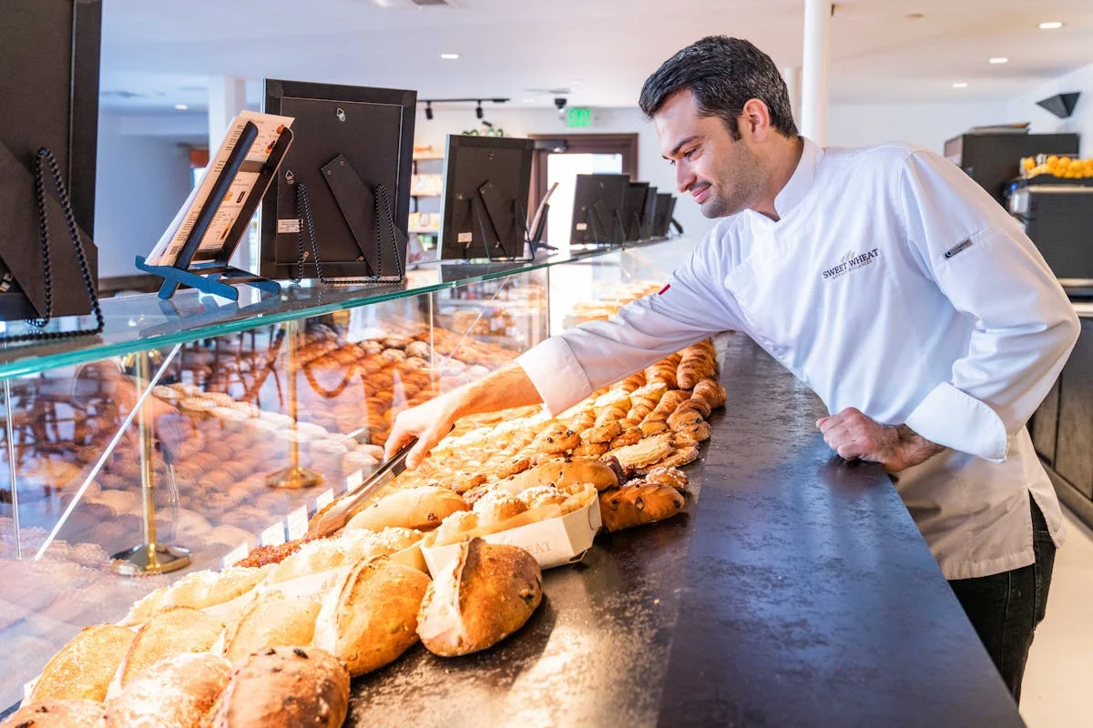 A restaurant chef preparing a dish