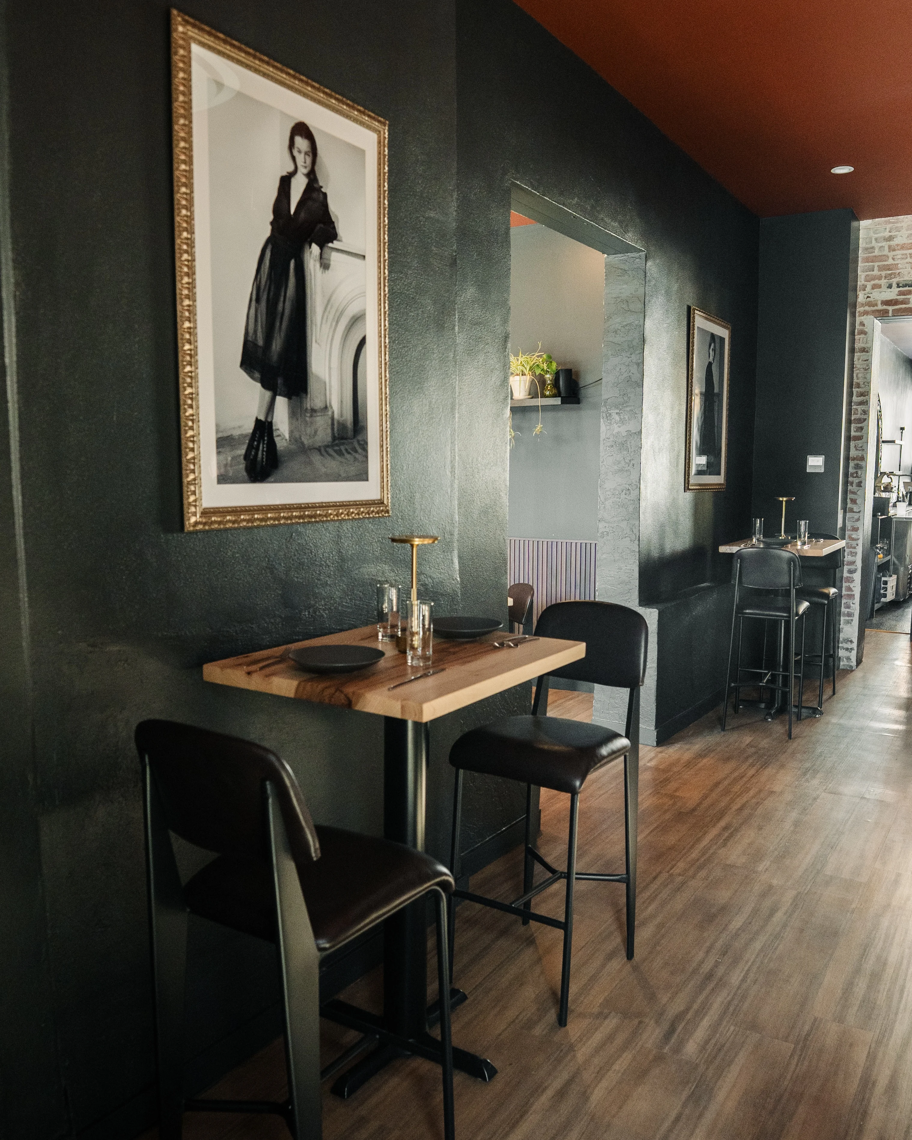 Chic restaurant interior with modern decor and stylish seating