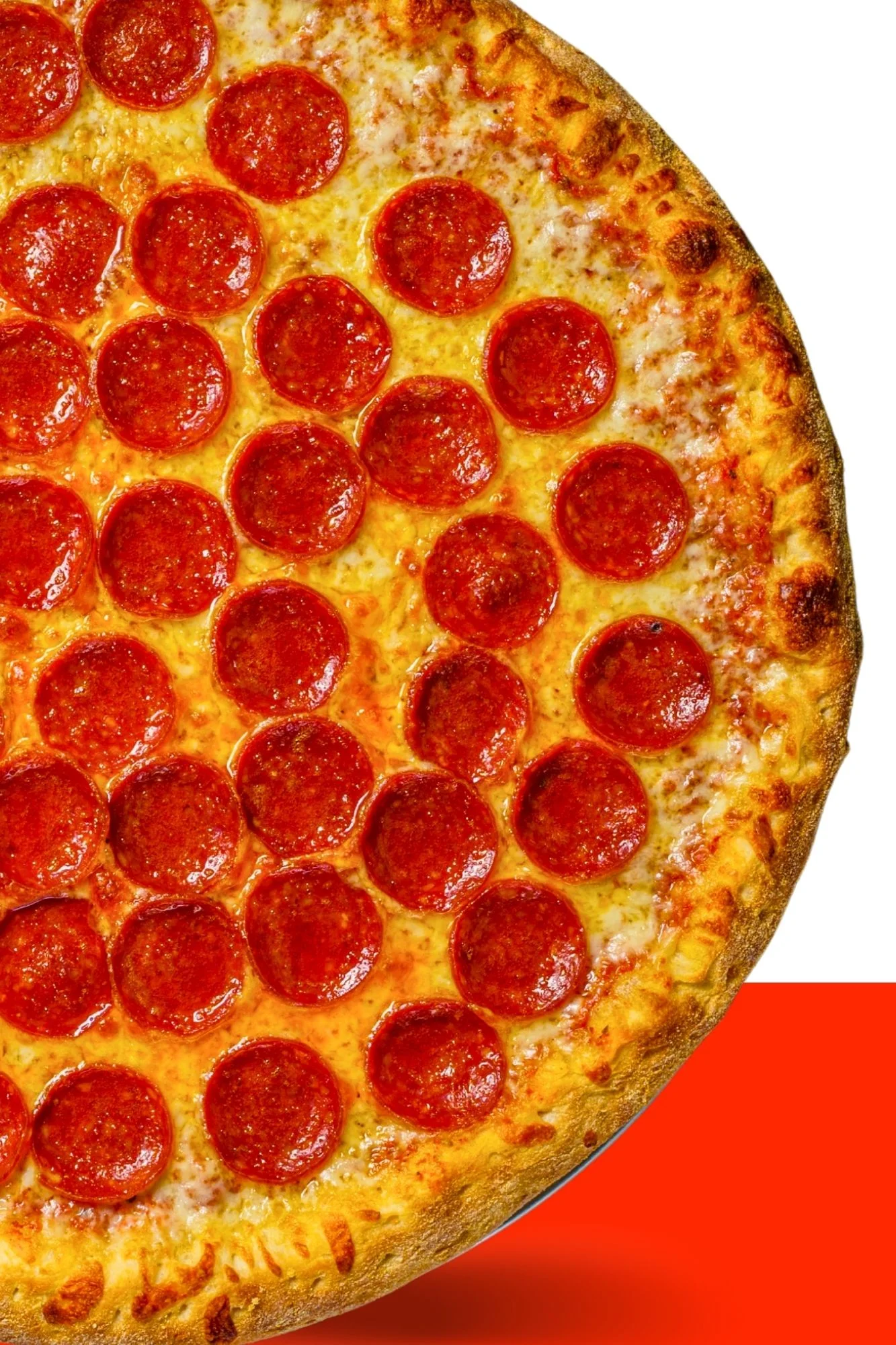 Classic pepperoni pizza with a crispy crust