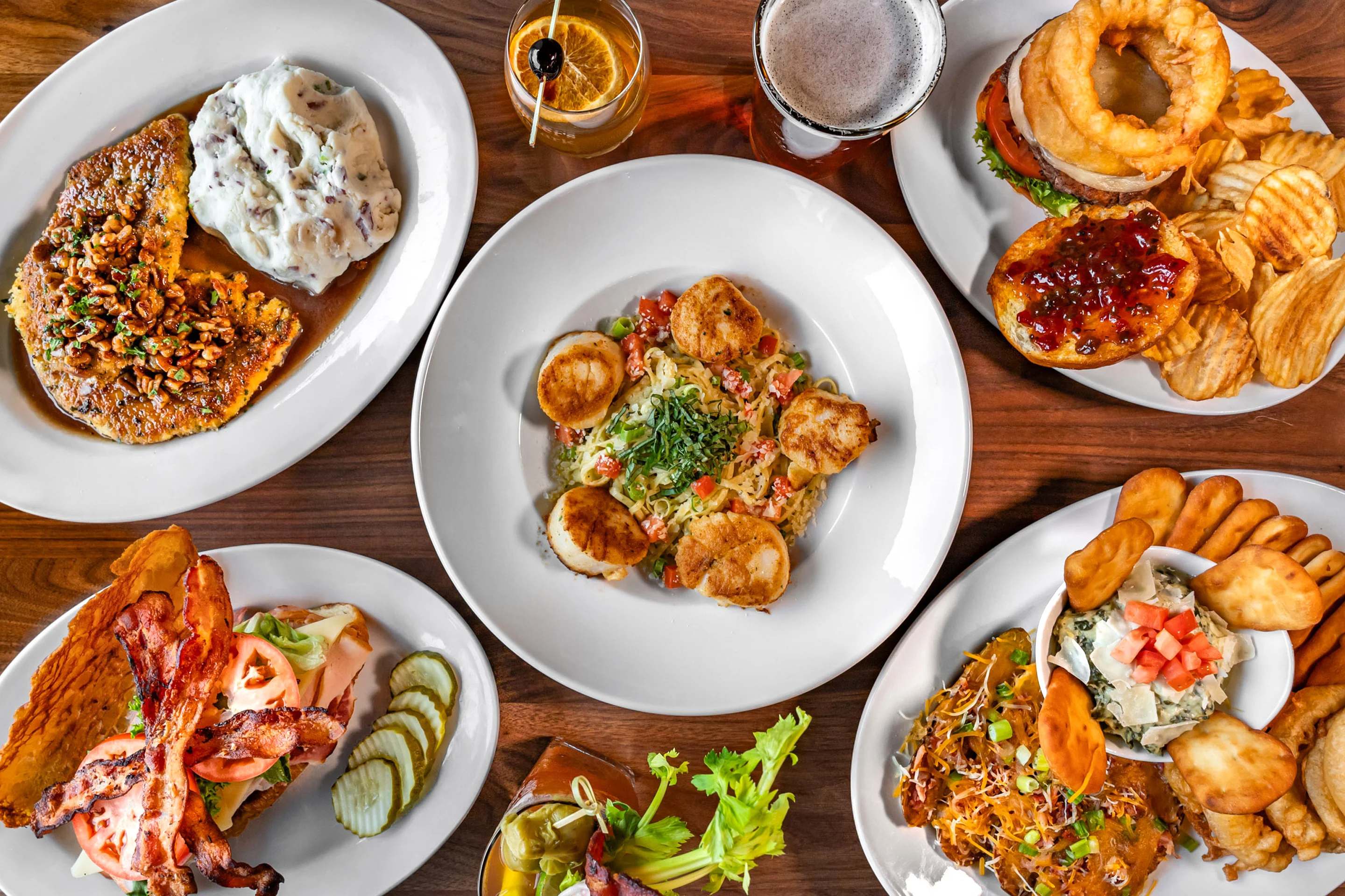 Southern-style fried catfish with sides