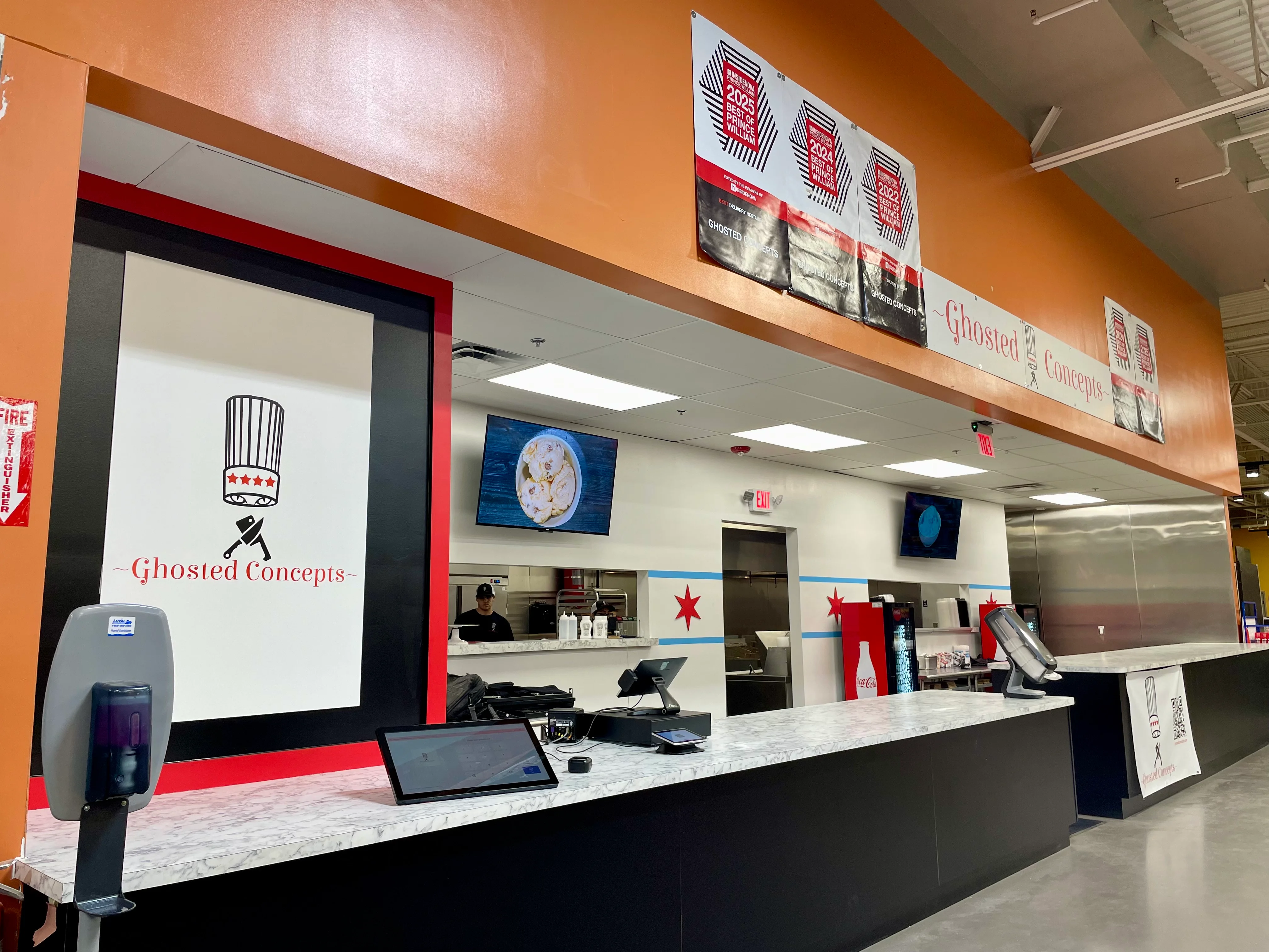 Exterior view of a restaurant location in Manassas, Virginia.