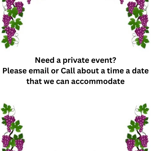 Invitation for private event bookings at a restaurant