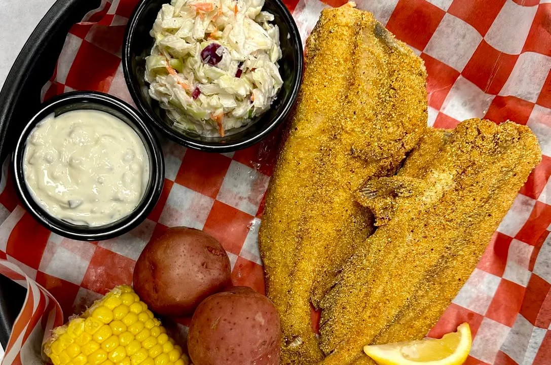 Three Piece Fried Catfish Platter