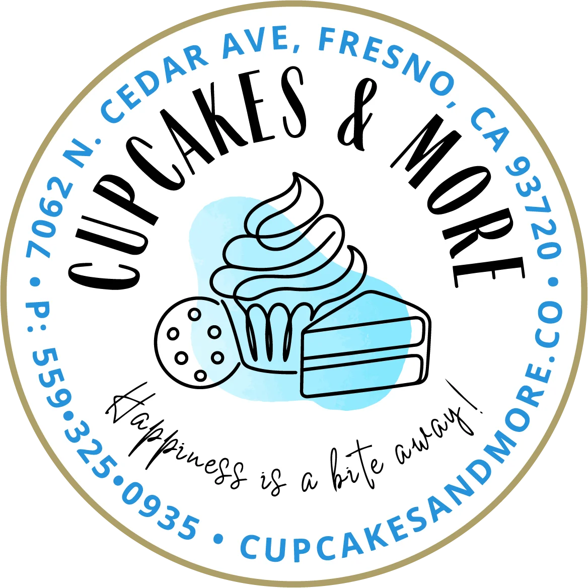Logo of Cupcakes & More bakery in Fresno, CA